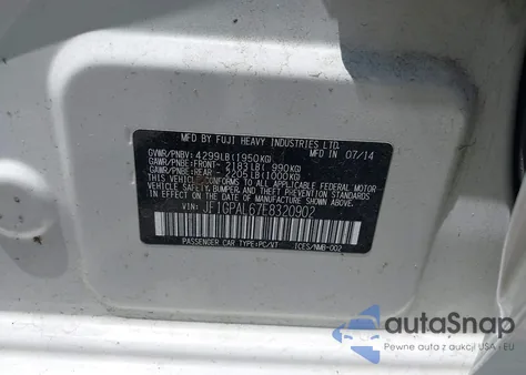 2014 Subaru Impreza 2.0I Sport Premium из США, поврежденный, VIN JF1GPAL67E8320902